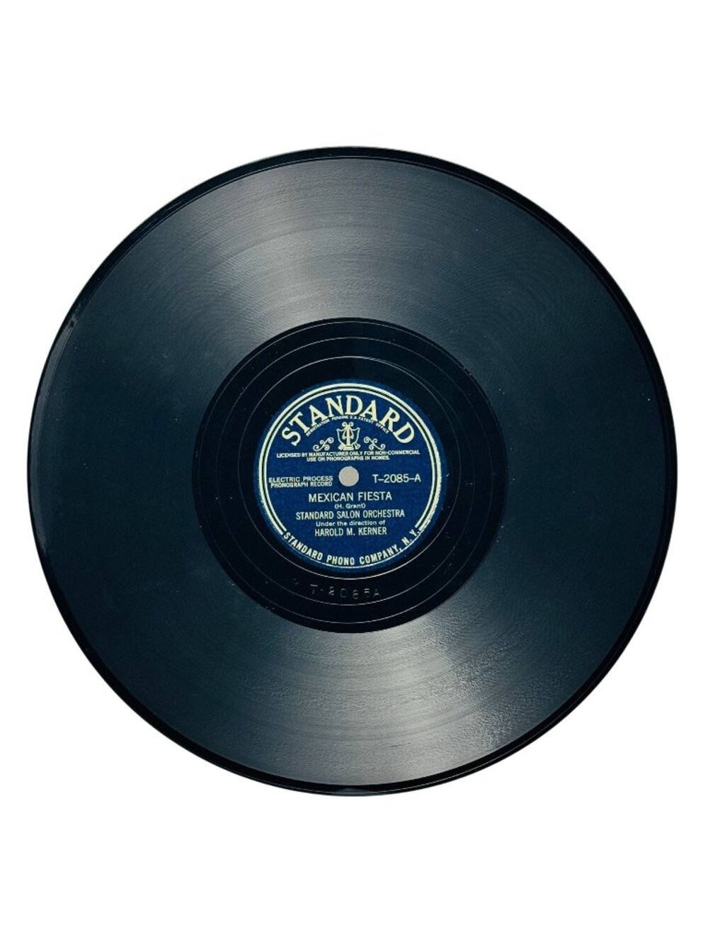 Standard Salon Orchestra Mexican Fiesta 10 Inch Shellac 78 RPM Standard T-2085